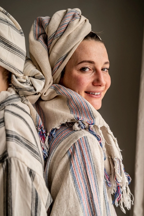 Santuk - linen-cotton Turkish peshtamal towel