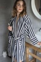 krótkie kimono damskie granatowo szare