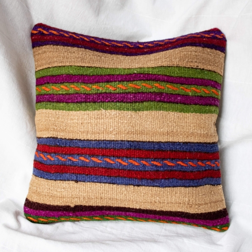 Wełniana poszewka na poduszkę kilim