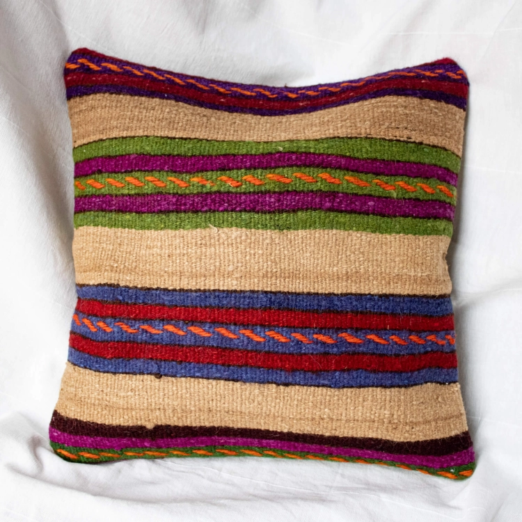 Wełniana poszewka na poduszkę kilim