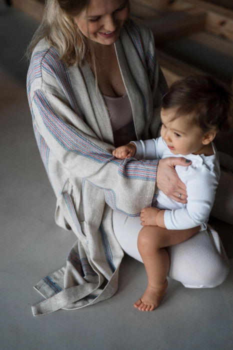Santuk - unisex linen-cotton bathrobe